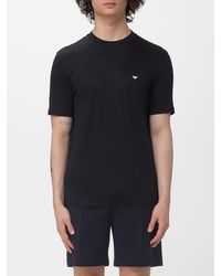 Emporio Armani - Cotton And Lyocell Blend T-Shirt - Lyst