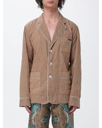 Dolce & Gabbana - Dolce &Amp Gabbana Single Breasted Cotton And Linen Blazer - Lyst