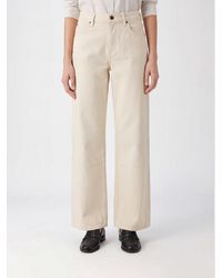 FRAME - The Saturday Animal Print High-Waisted Wide Leg Jeans - Lyst