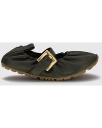 Balmain - Leather Ballerinas - Lyst