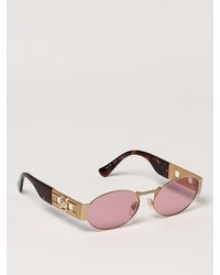 Versace - Lunettes De Soleil Teintées À Monture Ronde - Lyst