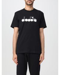 Diadora - T-shirt in cotone con logo - Lyst