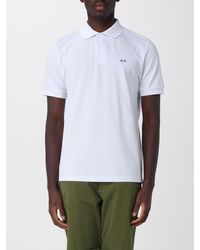 Sun 68 - Cotton Logo Polo Shirt - Lyst