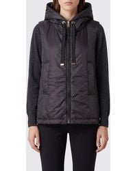 Max Mara - Padded Technical Fabric Vest With Hood And High Neck - Lyst