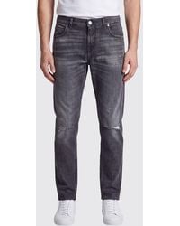 Dolce & Gabbana - Dolce &Amp Gabbana Slim Fit Straight-Leg Distressed Denim Jeans - Lyst