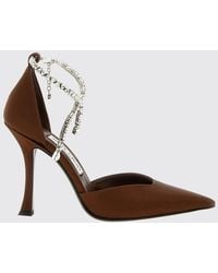 Jimmy Choo - Stevie Satin Pump With Jewel Strap - Lyst