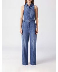 Pinko - Cotton And Linen Jumpsuit - Lyst