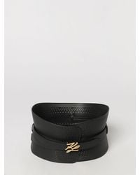 KARL LAGERFELD - Perforated Leather Bustier Belt With Monogram Buckle - Lyst