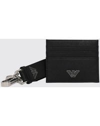 Emporio Armani - Faux Leather Card Holder And Keychain Gift Set - Lyst
