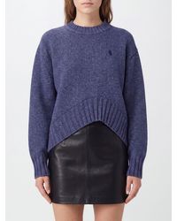 The Attico - Wool And Cashmere Crewneck Jumper With Embroidered Logo - Lyst