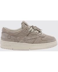Date - Suede Low-Top Trainers With A Perforated Toe And Printed Logo - Lyst