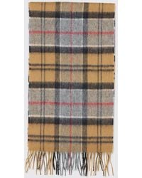 Barbour - Tartan Pattern Wool And Cashmere Blend Scarf With Fringed Hem - Lyst