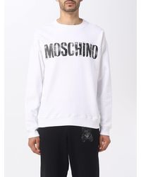 Moschino - Cotton Sweatshirt With Biker Logo - Lyst