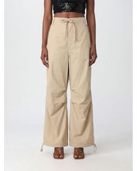 P.A.R.O.S.H. - Pantalón Cargo P.A.R.O.S.H. De Pierna Ancha En Mezcla De Algodón Con Cintura Alta Y Cordón - Lyst