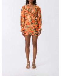 Pinko - Floral Print Voile Mini Dress - Lyst