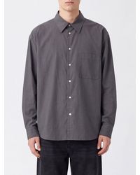 Lemaire - Relaxed Fit Cotton And Silk Shirt With French Collar - Lyst