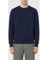 Ami Paris - Crew-Neck Sweatshirt With Mini Logo - Lyst