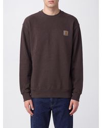 Carhartt - Crewneck Cotton Sweatshirt With Contrast Logo - Lyst