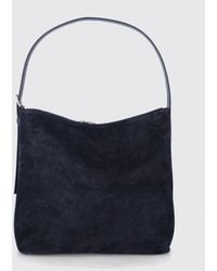 A.P.C. - Large Vera Suede Shoulder Bag With Adjustable Handle And Zip Closure - Lyst