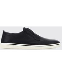 Ferragamo - Calf Leather Slip-On Derby Shoes With Embossed Gancini Logo - Lyst