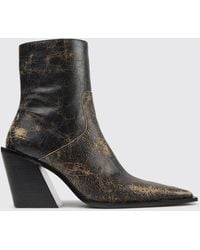 CAMPERLAB - Escandalo Bicolor Crackled Leather Western Boots - Lyst