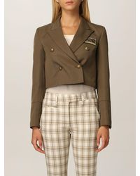 Dondup - Giacca cropped in mistio lana - Lyst