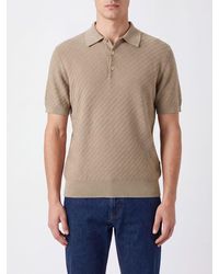 Brioni - Slim Fit Knit Polo Shirt - Lyst