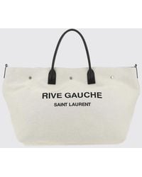 Saint Laurent - Rive Gauche Canvas Tote Bag - Lyst