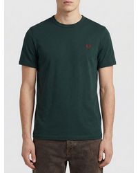 Fred Perry - Baumwoll-T-Shirt Mit Mini-Logo - Lyst