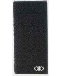Ferragamo - Gancini Grained Calf Leather Wallet - Lyst