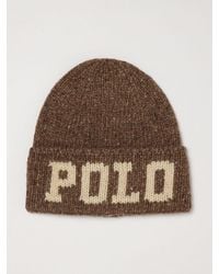 Polo Ralph Lauren - Wool-Blend Beanie With Cuff And Jacquard Logo - Lyst