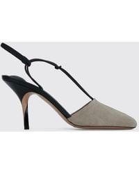 Jacquemus - The Pina Bicolour Suede Slingback Sandals With A High Heel - Lyst