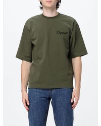 DSquared² - Crewneck Cotton T-Shirt With Contrasting Front Logo Print - Lyst