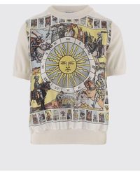 Burberry - Printed Wool And Silk Crew-Neck Knit - Lyst