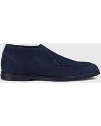 Doucal's - Suede Calfskin Chukka Boots With Raised Apron Toe - Lyst