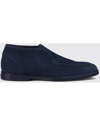 Doucal's - Suede Calfskin Chukka Boots With Raised Apron Toe - Lyst