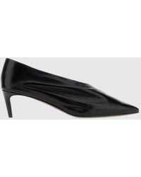 KHAITE - Miriam Smooth Calfskin Pumps With A Draped Design And Mid Heel - Lyst