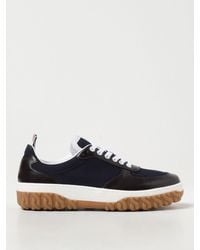 Thom Browne - Sneakers Letterman in canvas e pelle - Lyst