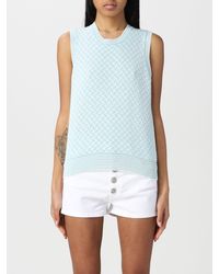 Drumohr Top In Cotton With Geometric Pattern - White