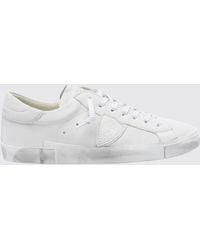 Philippe Model - Paris Low-Top-Sneakers Aus Leder Mit Used-Effekt Und Schild-Logo - Lyst
