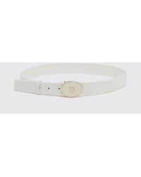 Pinko - Leather Belt With Logo Buckle - Lyst