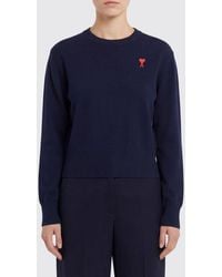 Ami Paris - Wool Sweater With Logo - Lyst