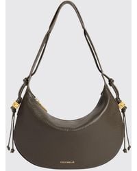 Coccinelle - Thess Grained Leather Shoulder Bag With Zip Closure - Lyst