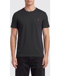 Polo Ralph Lauren - Cotton Crewneck T-Shirt With Embroidered Pony Logo - Lyst