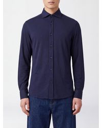 Brunello Cucinelli - Slim Fit Cotton And Silk Shirt With French Collar - Lyst