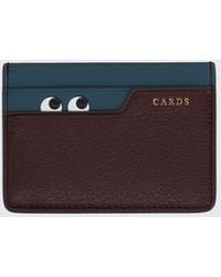 Anya Hindmarch - Grained Leather Card Holder With Graphic Print And Five Slots - Lyst