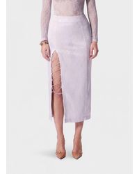 MACCAPANI - Glitter Cotton Blend Pencil Skirt - Lyst