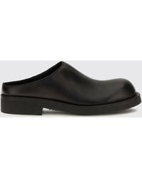 MM6 by Maison Margiela - Low-Heeled Smooth Calfskin Mules With A Round Toe - Lyst