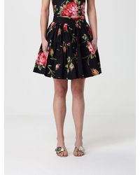 Dolce & Gabbana - Cotton Skirt With Iconic Print - Lyst