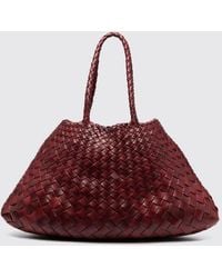Dragon Diffusion - Santa Croce Woven Leather Shoulder Bag With Double Handle - Lyst